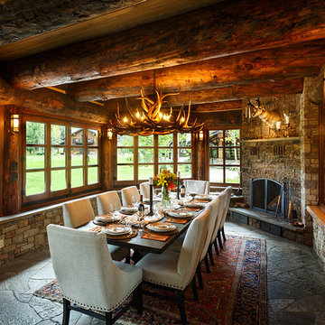 Elk Park Ranch Main House Dining