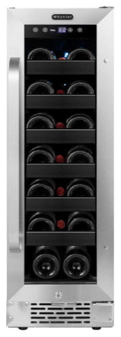 12" Built-In 20 Bottle Undercounter Stainless Steel Wine Refrigerator