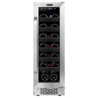 12" Built-In 20 Bottle Undercounter Stainless Steel Wine Refrigerator