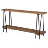 Bartlett Rustic Lodge Wood Metal Rectangle Console Table