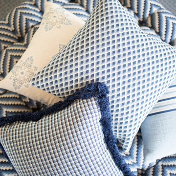 Westport | Traditional Blue Themed | Living Room Design