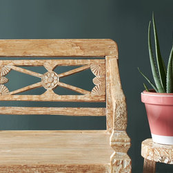 Nomad Village - Large Carved Bench - Indoor Benches