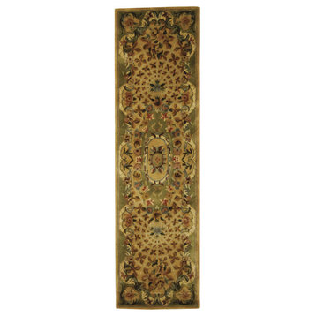 Safavieh Classic Collection CL304 Rug, Taupe/Light Green, 2'3"x8'