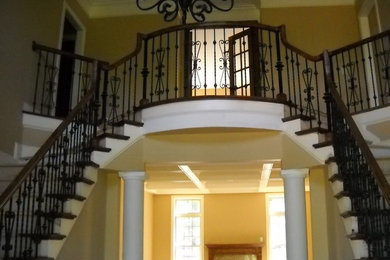 Inspiration for a timeless staircase remodel in Charlotte