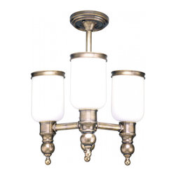 Transitional Style 3 Semi Flush Mount by Hudson Valley Chatham Semi Flush Mount - Lighting
