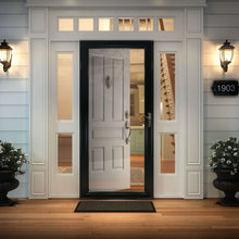 Black Stormdoor White Front Door