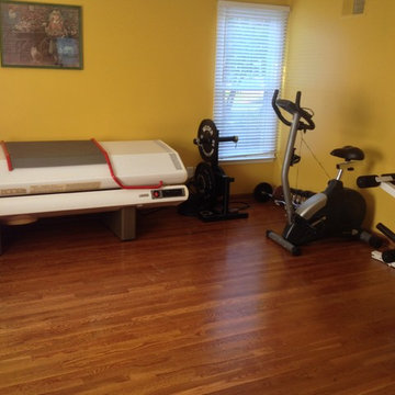 Junk room converted to Exercise & Yoga Studio!