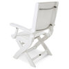 Polywood Coastal Folding Chair, White/White Sling