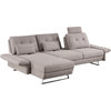 Divani Casa Payne Modern Gray Fabric Sectional Sofa