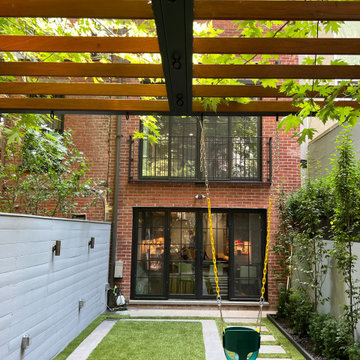 Kid friendly narrow garden