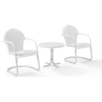 Tulip 3Pc Outdoor Chat Set White