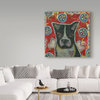 Funked Up Art 'Boston Terrier Red' Canvas Art, 24"x24"