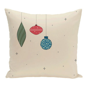 Hearty Holidays Decorative Holiday Print Pillow And Cream