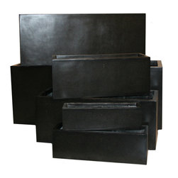 AuthenTEAK Lightweight Fiberglass Planters - Outdoor Pots And Planters