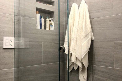 Trendy home design photo in New York