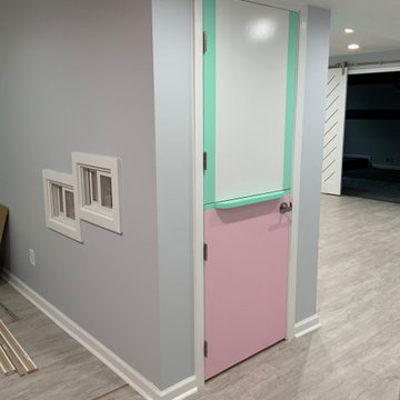 BASEMENT REMODEL QUEEN playroom windows addition