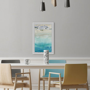 "Beach Sun Beds" Framed Painting Print