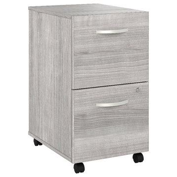 Studio A 2 Drawer Mobile File Cabinet in Platinum Gray - Engineered Wood