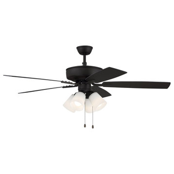 Craftmade Pro Plus 52" Ceiling Fan With 4 Light Kit, Espresso