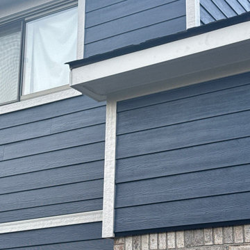 Exterior Upgrade with James Hardie Fiber Cement Soffit and Lap Siding