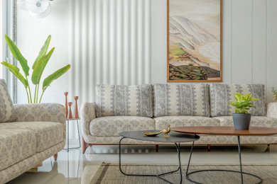 Modern transitional living room design