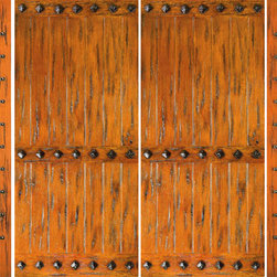 Double Door with Two Sidelites Front Prehung Knotty Alder - Front Doors