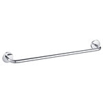 Isenberg - Isenberg  Brass Towel Bar, 18", Round, Chrome - **Please refer to Detail Product Dimensions sheet for product dimensions**