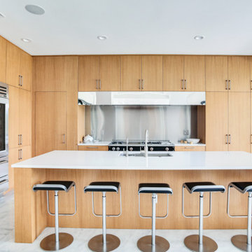 Contemporary Custom Rift Oak Cabinets