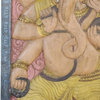 Consigned Vintage Hand Carved Ekakshara Ganesha Barn Door Panel Zen Yoga Decor