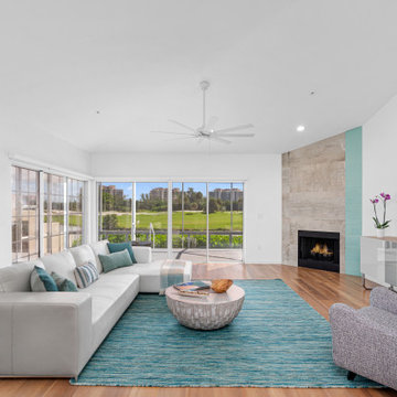 Coastal Contemporary Living Room — Bay Isles Longboat Key