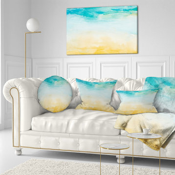 Soil And Sky Strokes Landscape Printed Throw Pillow, 12"x20"