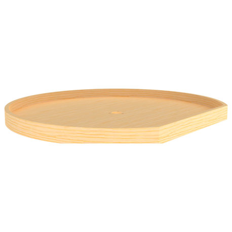 Wood D-Shape Lazy Susans for Corner Base Cabinets With Swivel
