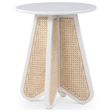 Butterfly End Table, White