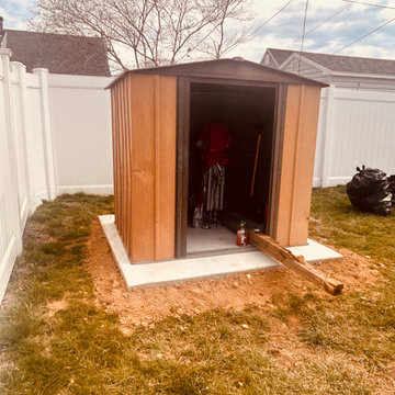 7x7 Concrete Pad for Shed Placement | Langhorne, PA