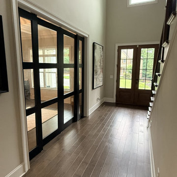 Lucia 2555 Matte Black - Bypass Doors with 2 slabs build as the sidelites