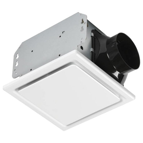 7140-50 Bathroom Fan Ceiling Mount Exhaust Ventilation, 1.5 Sones, White, 110 Cfm