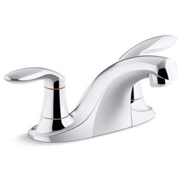 Kohler Coralais 2H Bath Faucet w/ Grid Drain, 0.5 GPM Aerator, Polished Chrome