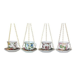 Fallen Fruits China Tea Cup Hanging Wild Bird Garden Feeder