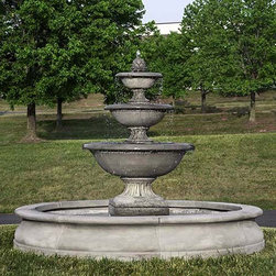 Fonthill Tiered Outdoor Water Fountain With Basin - Outdoor Fountain And Pond Accessories