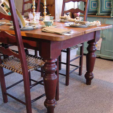 Farm Table with Ladderback Chairs