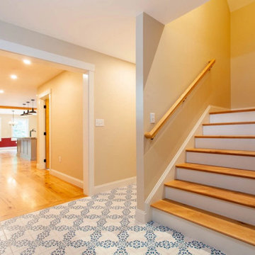 Rustic Red Oak Plank Flooring, Entrance & Staircase