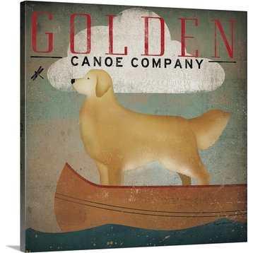 "Golden Dog Canoe Co" Premium Thick-Wrap Canvas Wall Art 16"x16"