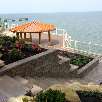 Lakefront Resort Inspired Pool, Patio and Suspended Deck