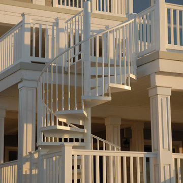 Outdoor Aluminum Spiral Stairs