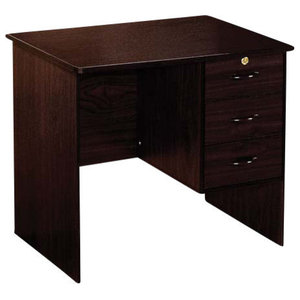 Sauder Stockbridge Executive Trestle Desk In Jamocha Wood
