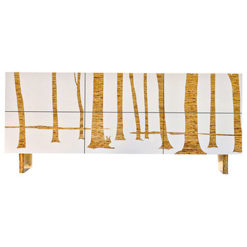 Modern White Dresser, Kerei Wood Trees Graphic by  Iannone