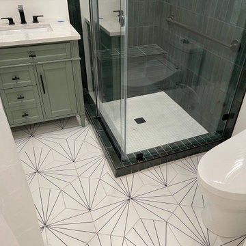 Refreshing Greens and Stylish Tiles