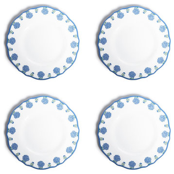 Two's Company Hydrangea Melamine  Set of 4 Dinner Plates