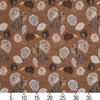 Brown Ivory and Beige Roses Textured Metallic Upholstery Fabric By The Yard