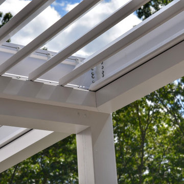 Residential: Sun Protection Pergola Shades Massive Backyard Patio